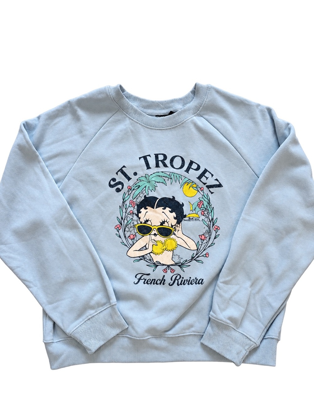 NWT Betty Boop St. Tropez French Riviera Graphic Sweatshirt Size Medium